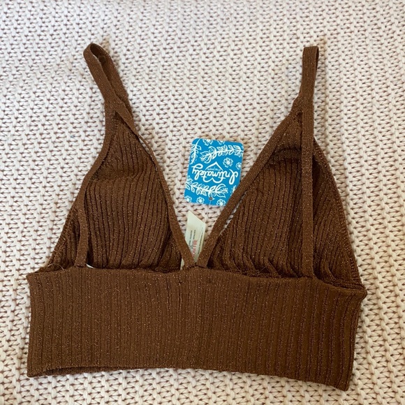 Free People Bronzed Copper Bralette - Picture 4 of 6